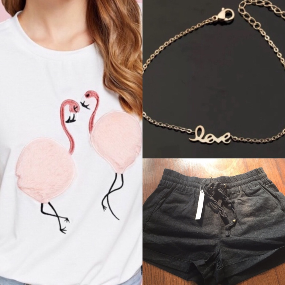 Fuzzy Flamingo T shirt - large - Picture 3 of 3